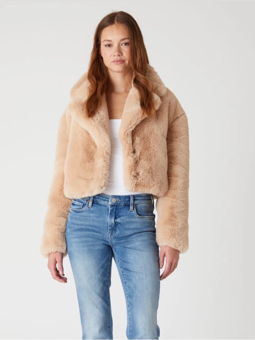 NWT BLANKNYC Oatmeal Crush Faux Fur Jacket